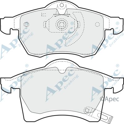 APEC BRAKING Комплект тормозных колодок, дисковый тормоз PAD1023
